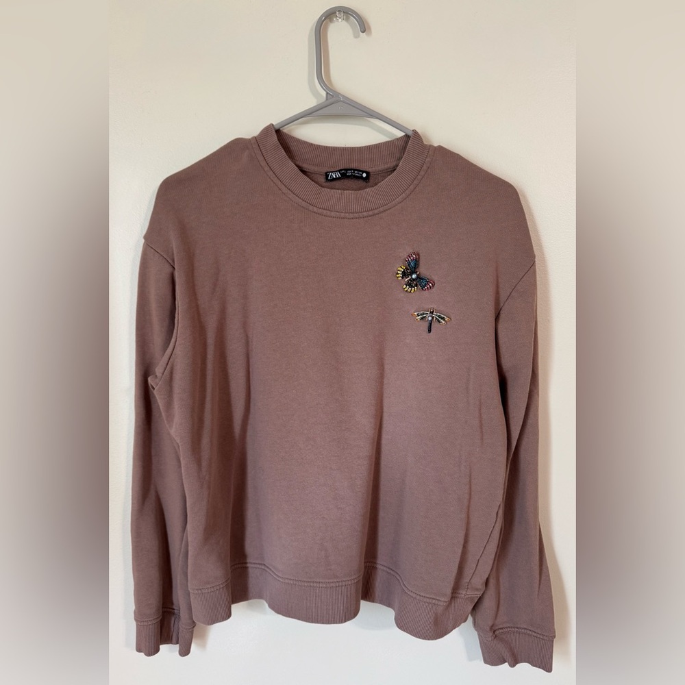 Zara Sweatshirt with Butterfly Pins